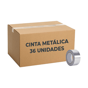Cinta Metálica Adhesiva de Aluminio caja 36 unidades 48 mm x 40 mt – 60 Micrones