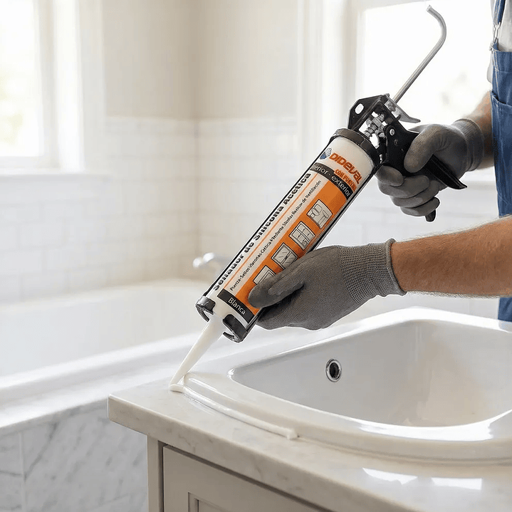 Silicona Acética Blanca Fungicida 280ml 3