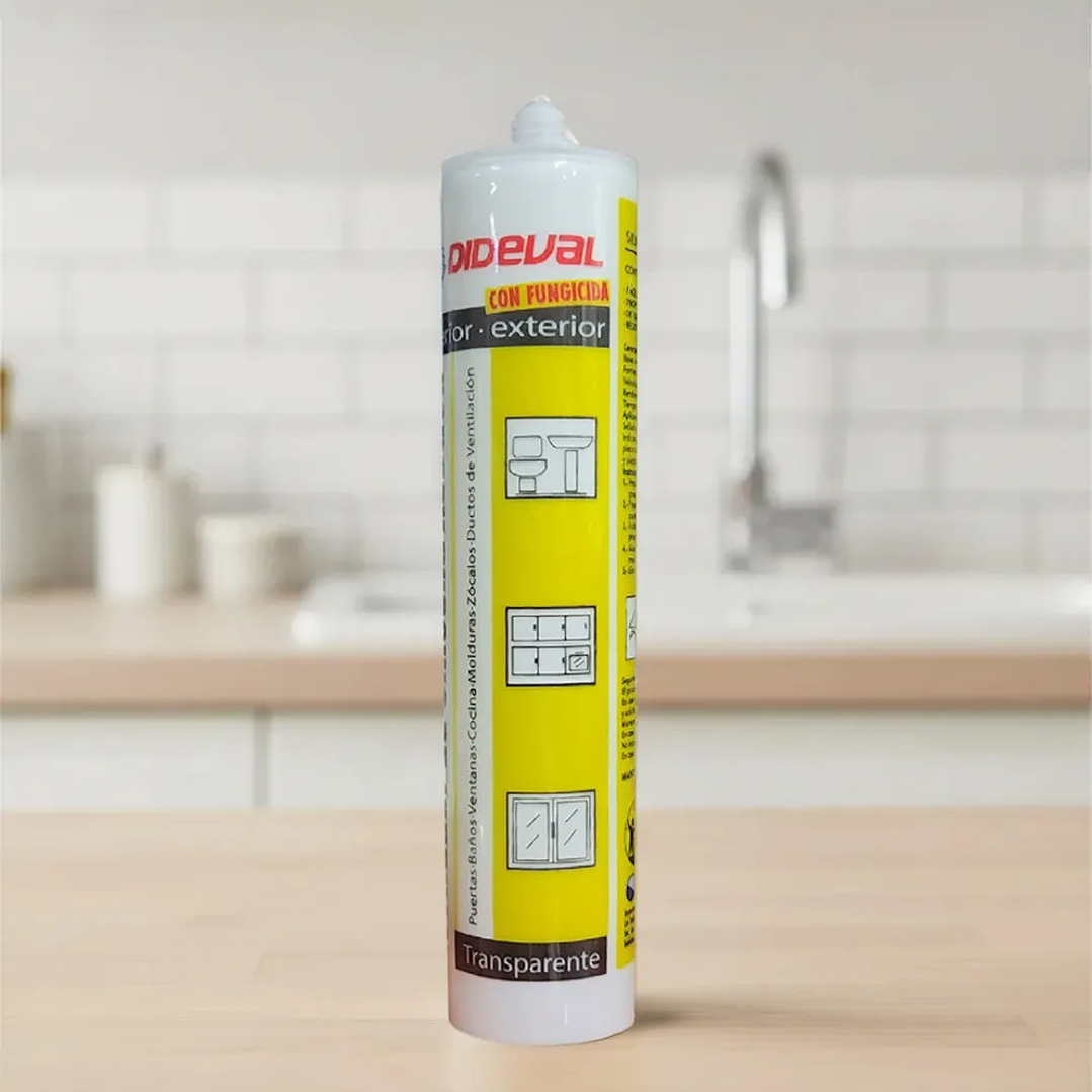 24 unidades Silicona Acética Transparente con fungicida interior y exterior 280ml 4