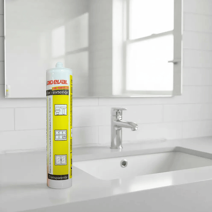 24 unidades Silicona Acética Transparente con fungicida interior y exterior 280ml 5