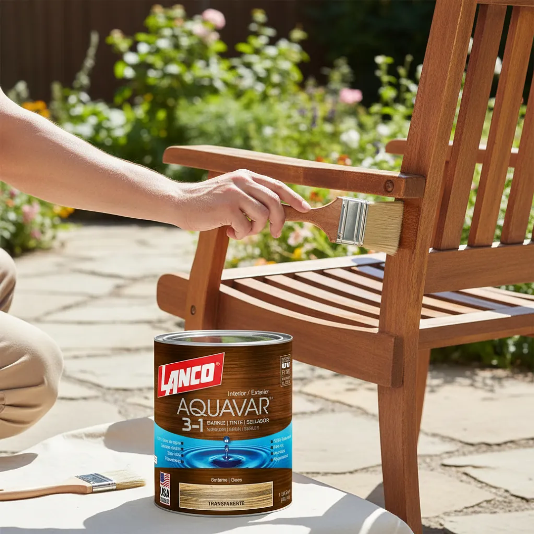 Barniz Tinte y Sellador Transparente Aquavar 3 en 1 - Lanco – 1/4 Galón 3