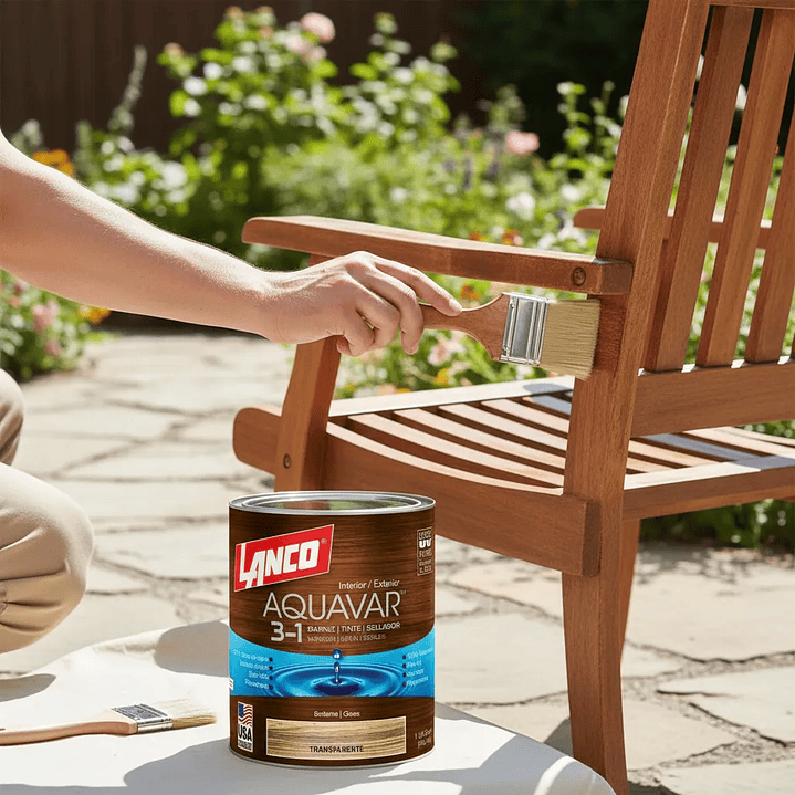 Barniz Tinte y Sellador Transparente Aquavar 3 en 1 - Lanco – 1/4 Galón 3