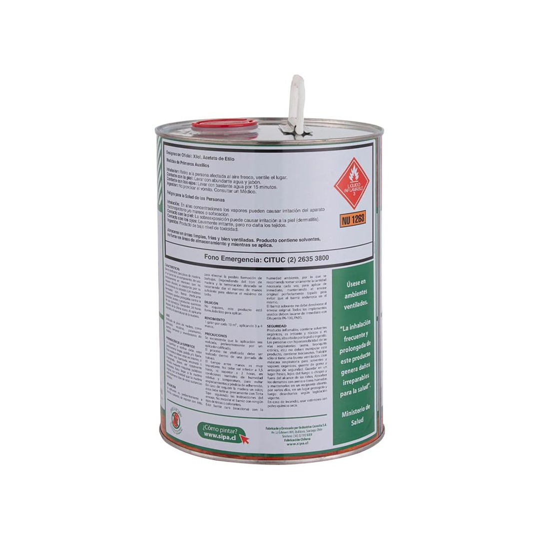 Barniz Vitrificante Brillante Sipa 1 Galón 2