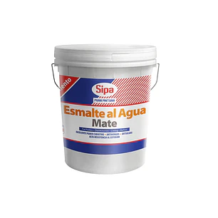 Esmalte al Agua Mate Blanco Sipa 4 Galones | Interior y Exterior
