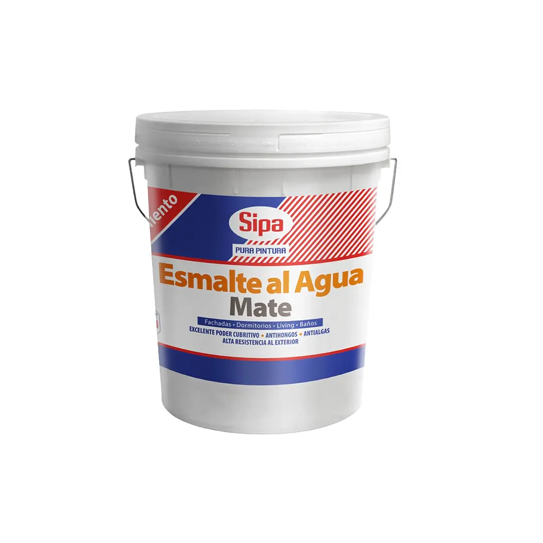 Esmalte al Agua Mate Blanco Sipa 4 Galones | Interior y Exterior 1