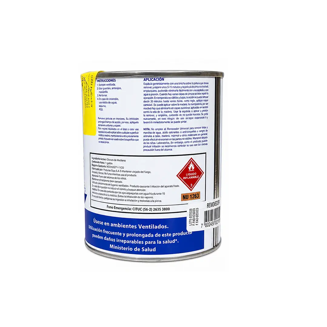Removedor de Pinturas Universal Sipa 1/4 Galón | Alta Eficacia 2