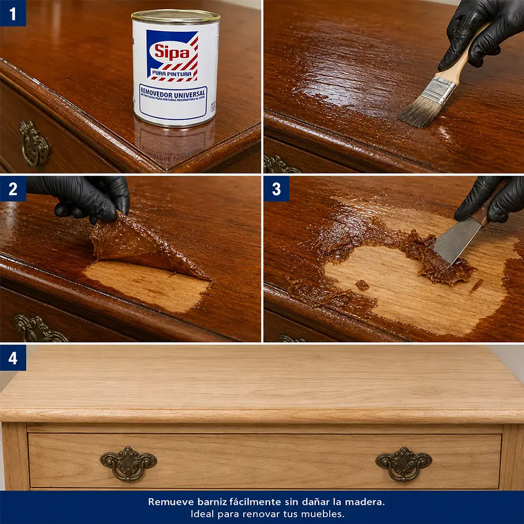 Removedor de Pinturas Universal Sipa 1/4 Galón | Alta Eficacia 3
