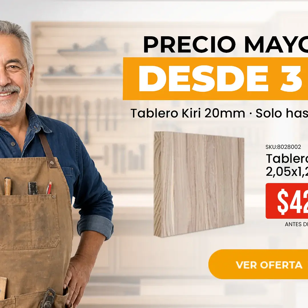 Tablero Kiri 30mm - 2,05 x 1,22m. 6