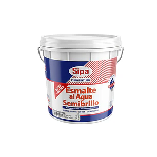 Esmalte al Agua Semibrillo Blanco Sipa 4 Galones | Interior y Exterior