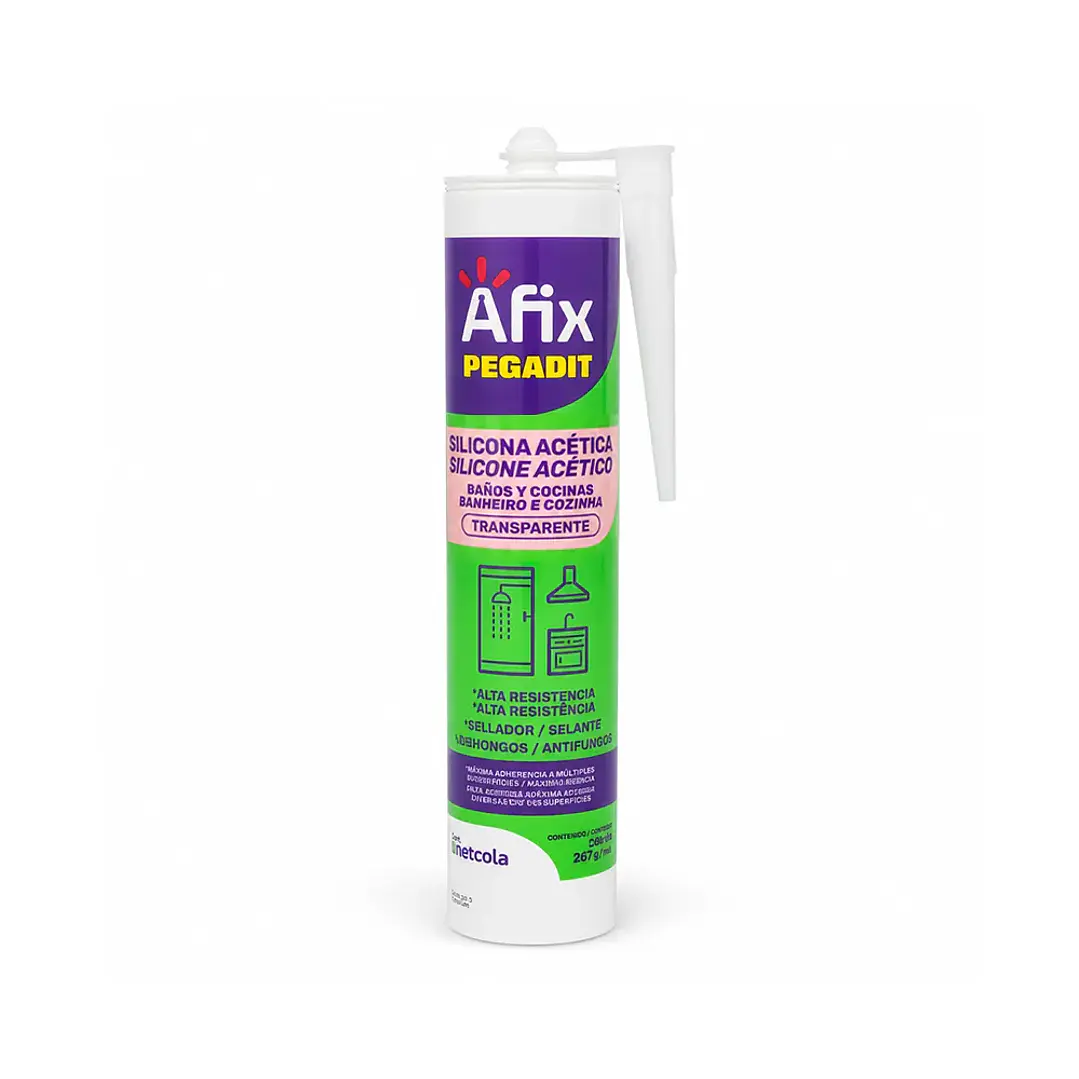 Silicona Baño y Cocina Afix Transparente – 280 ml 1