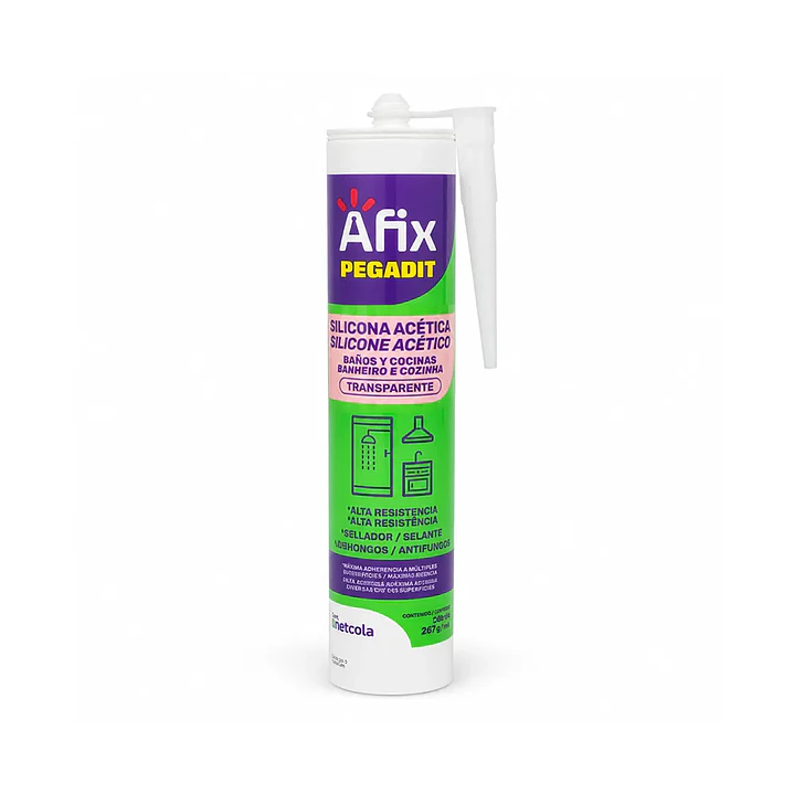 Silicona Baño y Cocina Afix Transparente – 280 ml 1