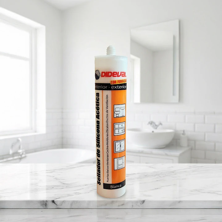 Silicona Acética Blanca Fungicida 280ml 3