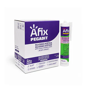Silicona Baño y Cocina Afix Blanca 280 ml – Caja 12 Unidades
