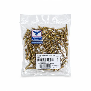 Tornillo Aglomerado (Chipboard) M4 x 25mm American Screw - 100 Unid.