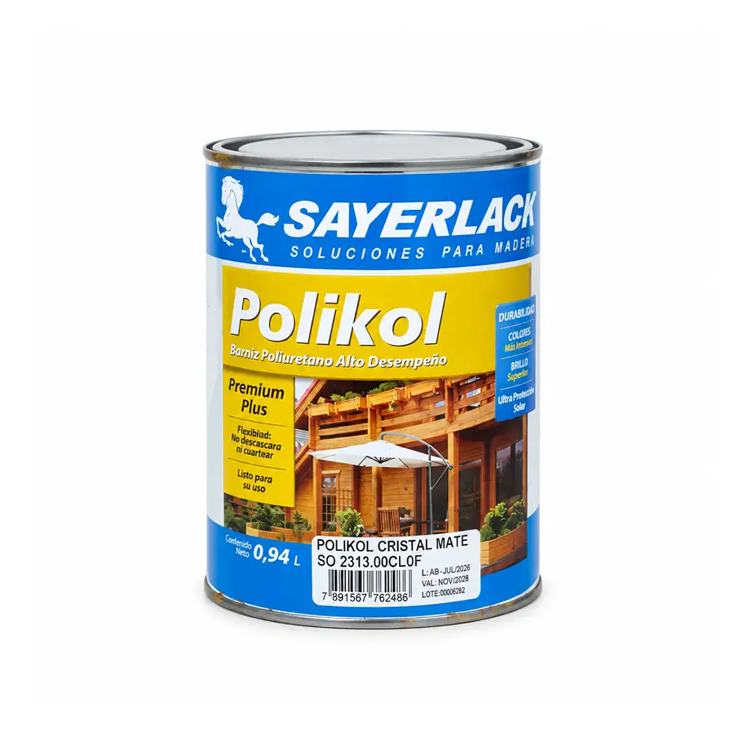Barniz Polikol Cristal Mate Sayerlack - 1/4 Galón 1