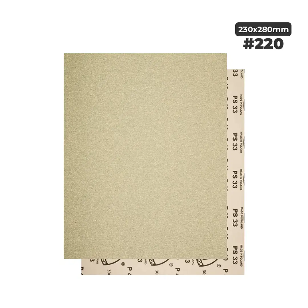 Lija para Barniz Klingspor PS 33 B – Pliego 230x280mm – Grano #220 1