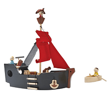Barco pirata de madera 
