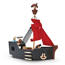 Barco pirata de madera 