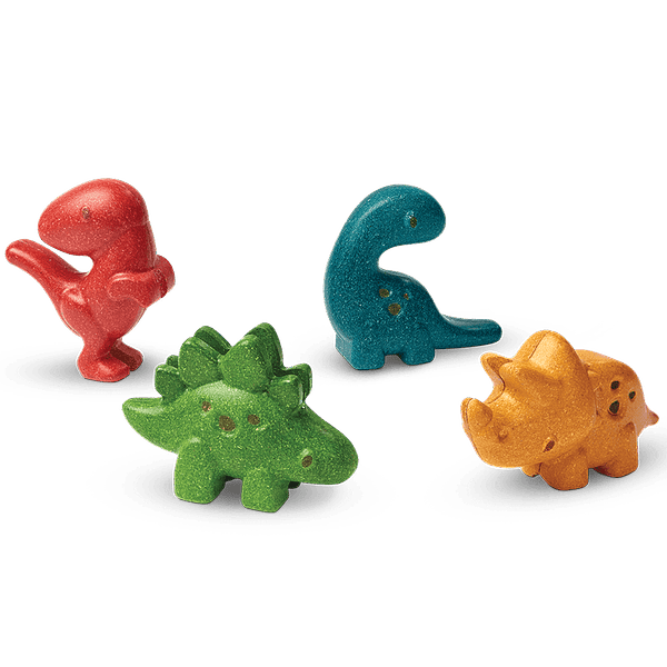 4 Figuras Dinosaurio Plan Toys Juguetes de Madera 