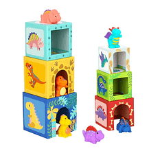 Cubos de Apilar Dinosaurios - Tooky Toy