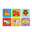 Puzzle 6 en 1 animales - Tooky Toy 