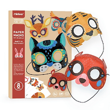 Mascaras de Papel Fiesta en el Bosque  - Mideer