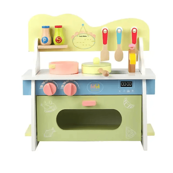 Mini Cocina de Madera con Accesorios Verde Otuti