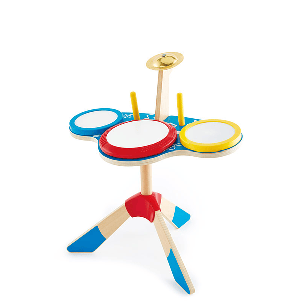 Set Tambor y Platillo batería para niños Juguetes de Madera