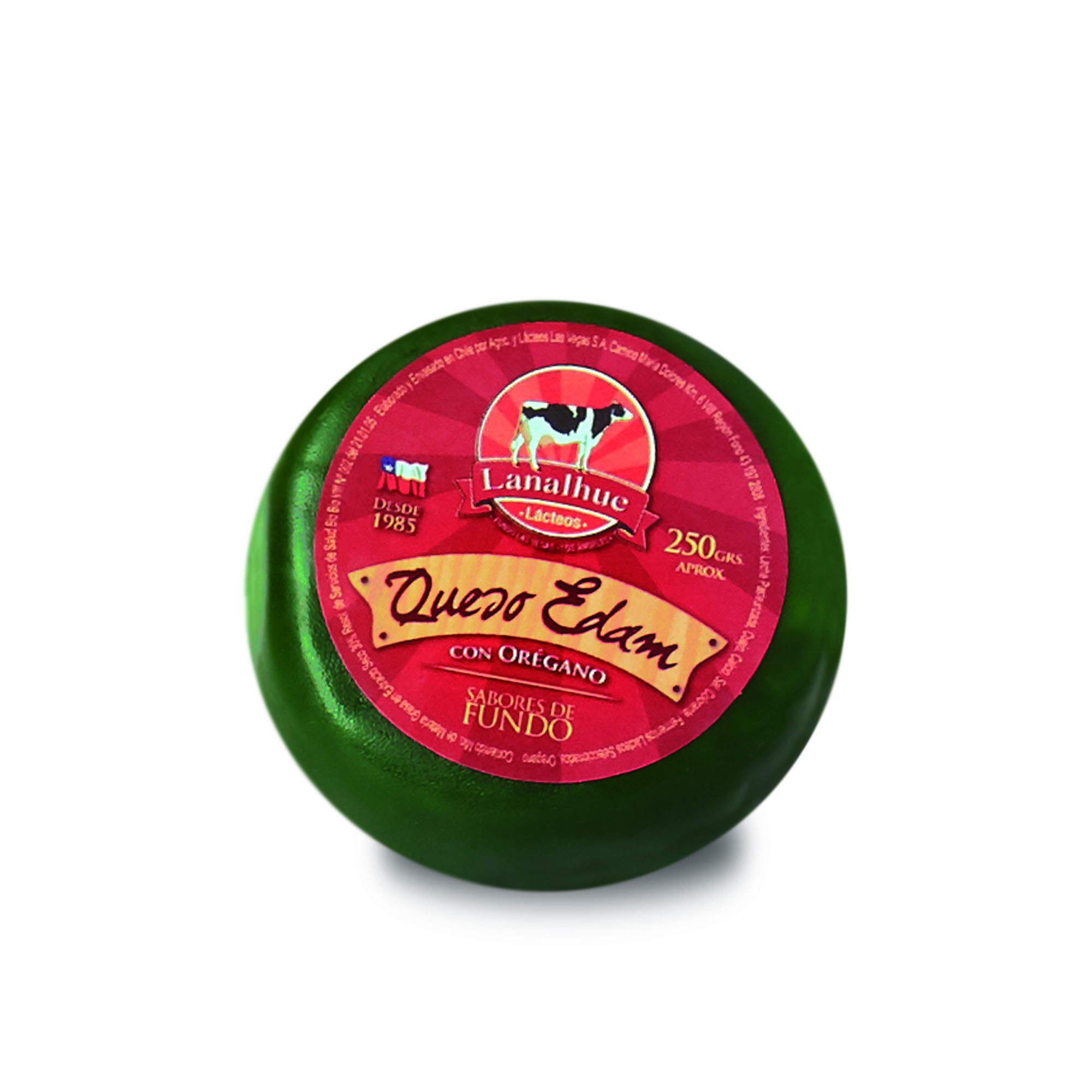 QUESO EDAM CON OREGANO LANALHUE, 250 grs aprox