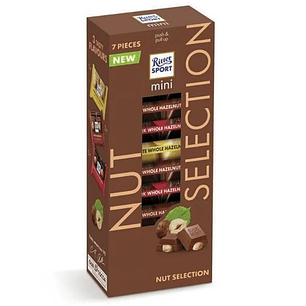 Chocolate de Leche Ritter Sport con Avellanas Mini 117 g (vence 10/01/2026)