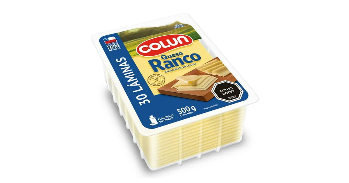 QUESO GOUDA LAMINADO RANCO COLUN 500 Grs