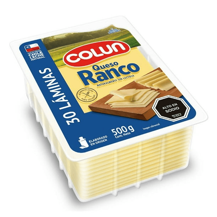 QUESO GOUDA LAMINADO RANCO COLUN 500 Grs 1