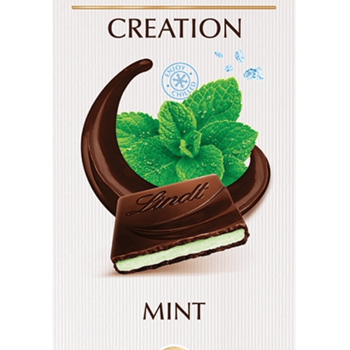 CHOCOLATE LINDT CREATION MENTA, barra 150 grs 1