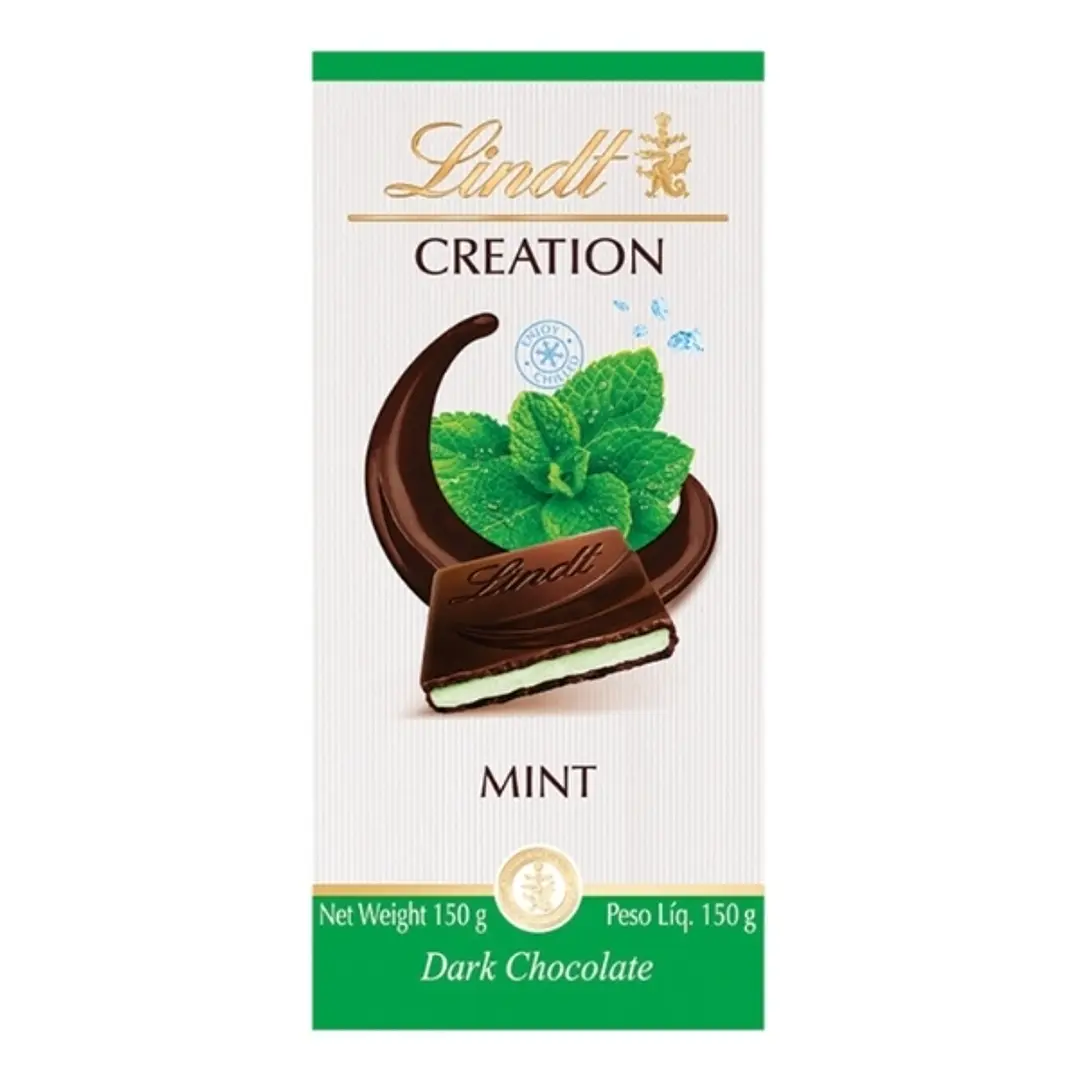 CHOCOLATE LINDT CREATION MENTA, barra 150 grs 1