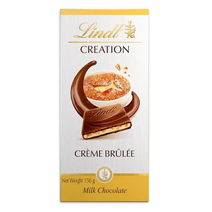 CHOCOLATE LINDT CREATION CREME BRULEE, barra 150 grs