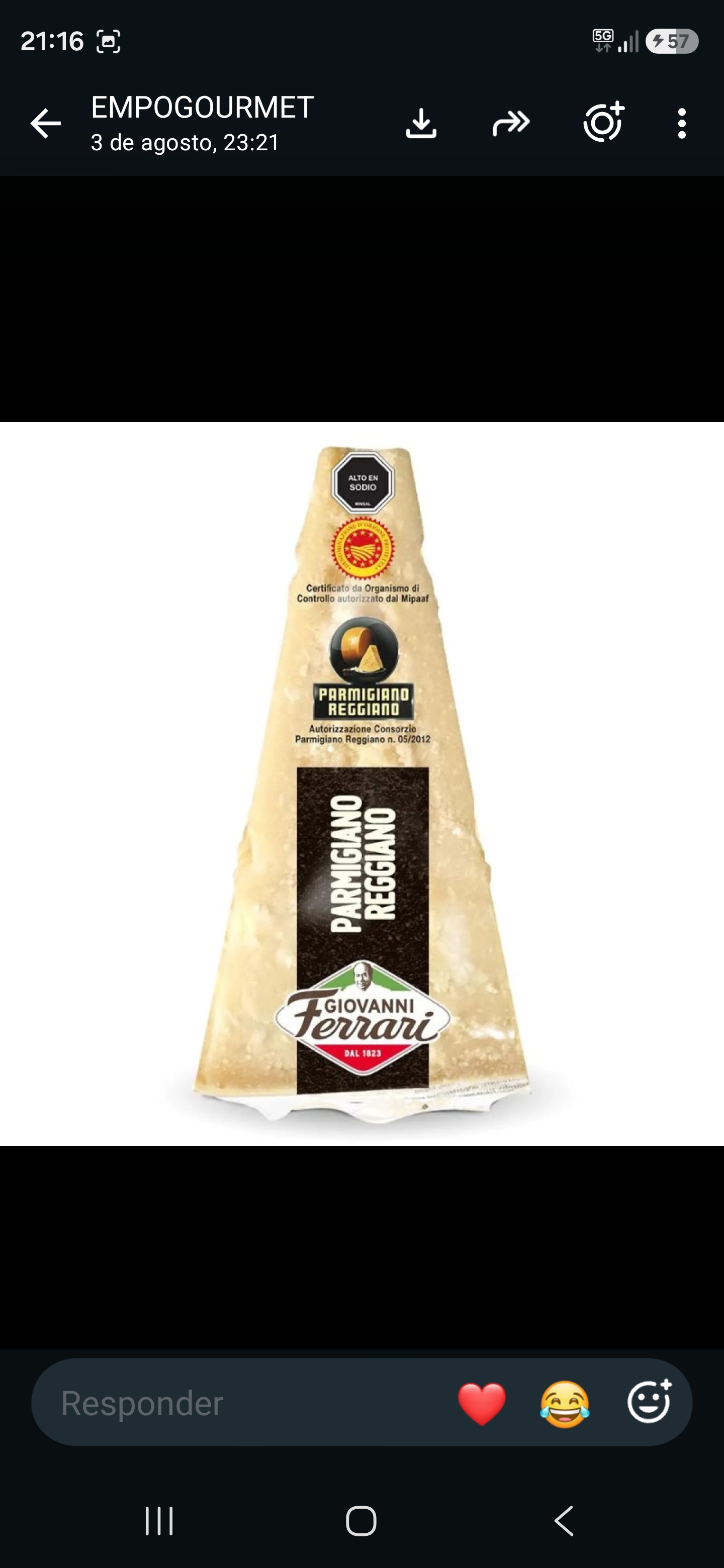 QUESO PARMIGIANO REGGIANO FERRARI (ITALIA)