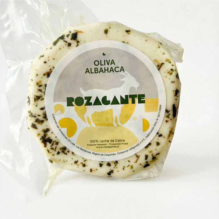 ROZAGANTE, QUESO DE CABRA OLIVA/ALBAHACA 200 GRS 1