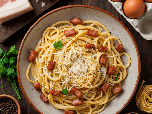 Receta Estrella de la Semana: Pasta Carbonara Artesanal con Guanciale y Queso Ahumado