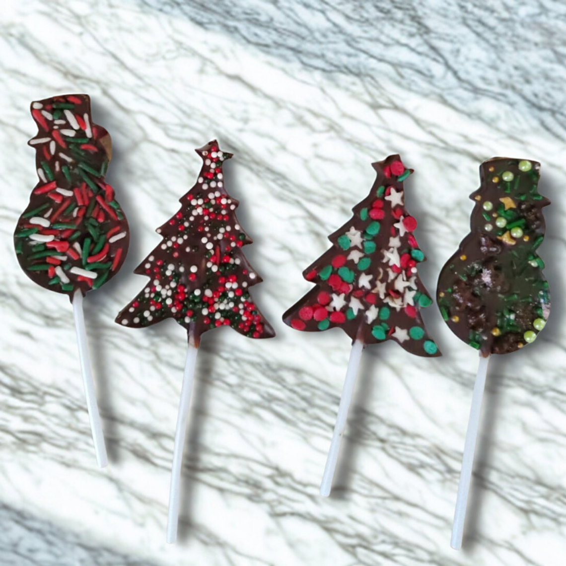 Paletas Navideñas de Chocolate 3