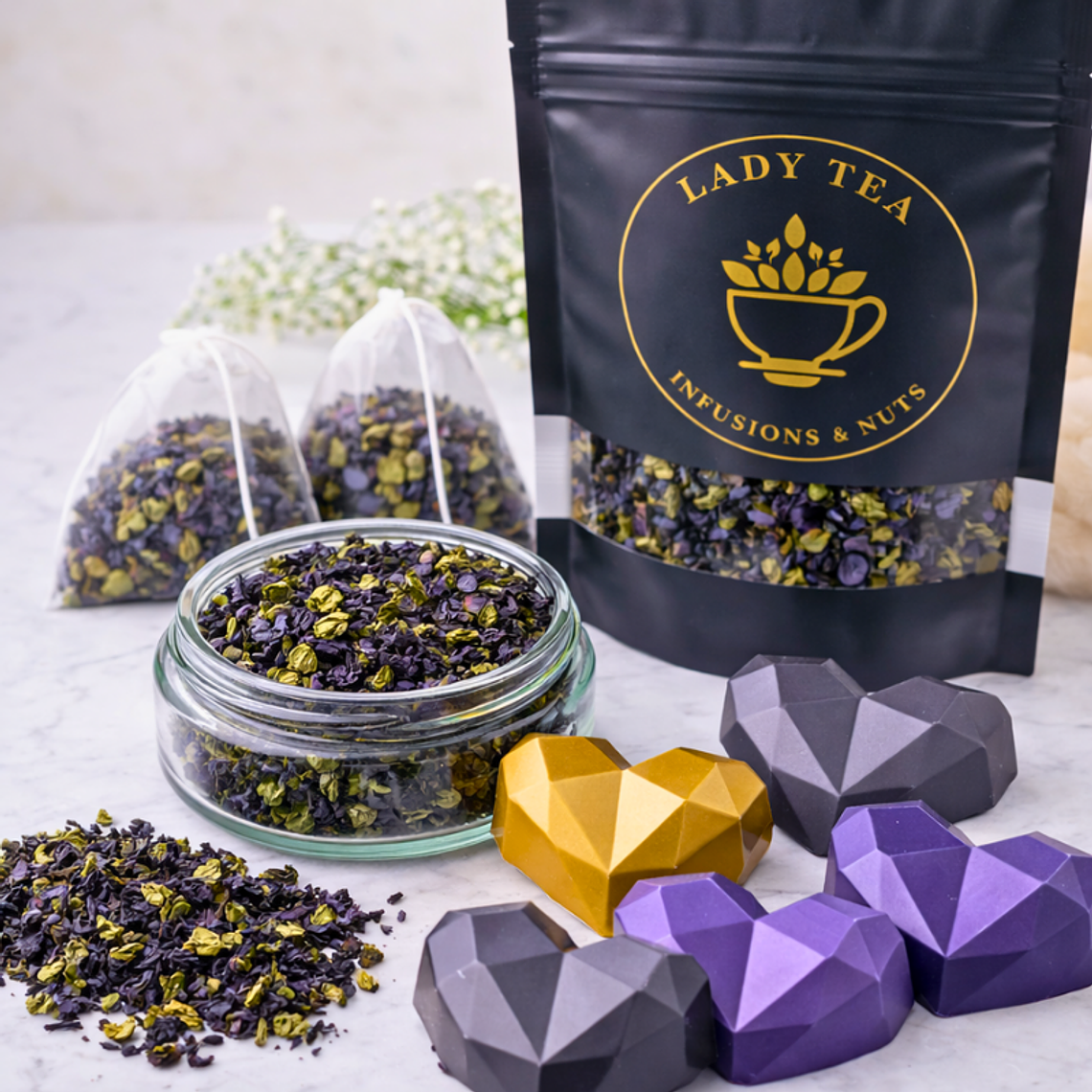 Pack Té Elección + Bombones de Chocolate 2