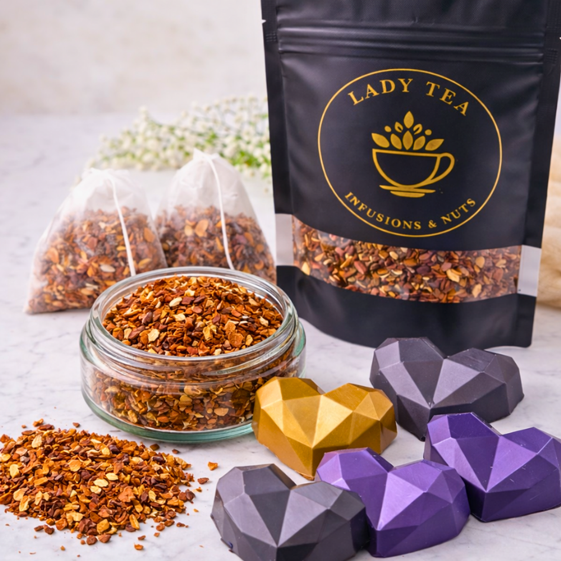 Pack Té Elección + Bombones de Chocolate 3