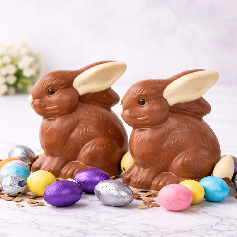 Conejitos de chocolate rellenos 5