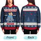 1st Xmas As Mr & Mrs Cartoon Couple - Personalized Unisex Ugly Sweater - Miniatura 5