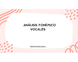 Análisis fonémico vocales