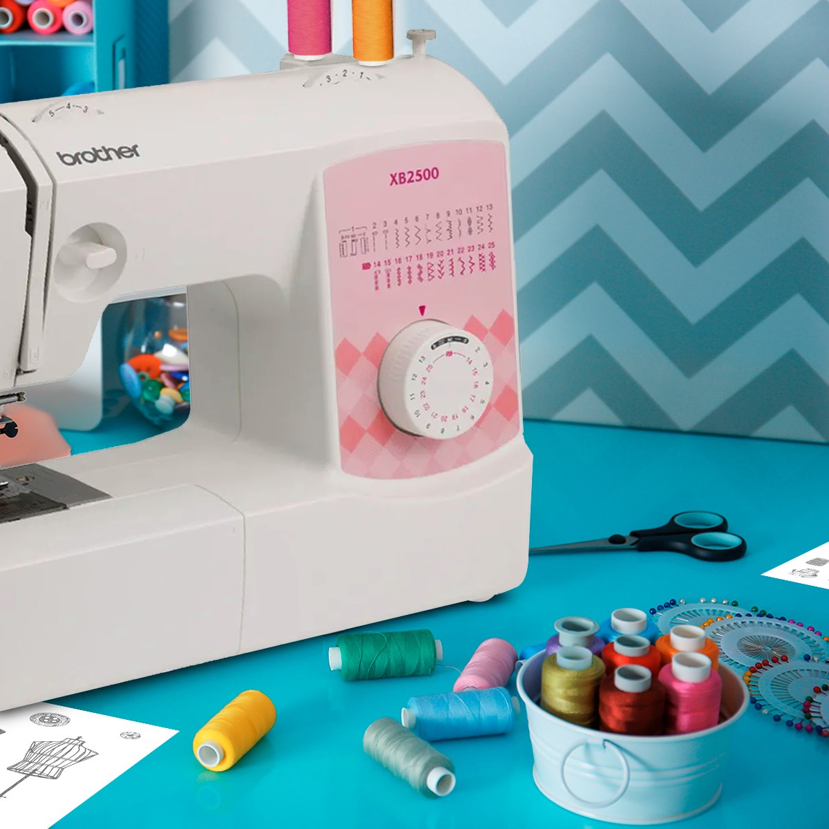Máquina de Coser Brother XB2500 – Doméstica y para Emprendimientos, 25 Puntadas y Brazo Libre 3