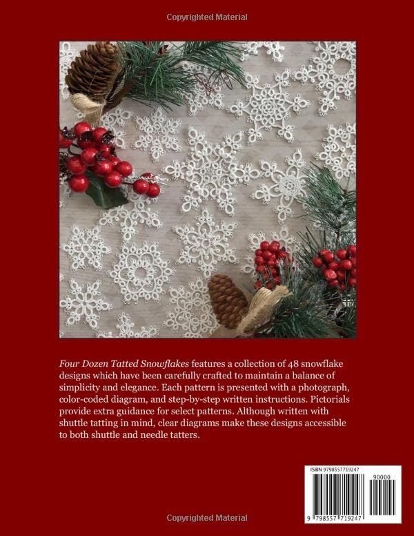 Libro de Frivolité - Four Dozen Tatted Snowflakes | 48 patrones de copos de nieve 2