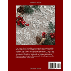 Libro de Frivolité - Four Dozen Tatted Snowflakes | 48 patrones de copos de nieve