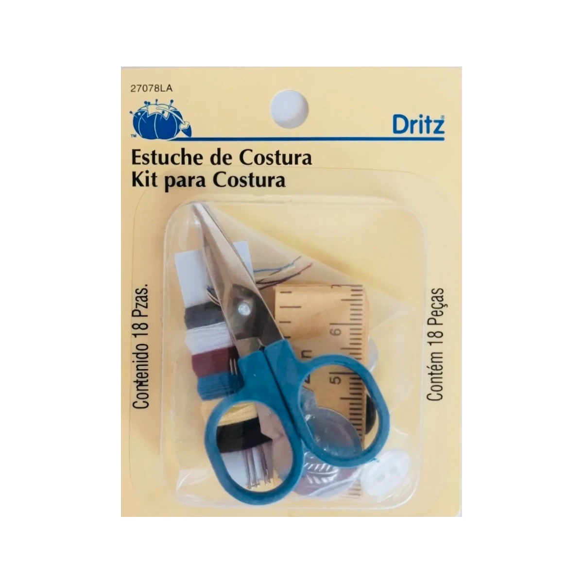 Estuche de Costura Dritz 18 Piezas – Kit Portátil con Tijeras e Hilo 1