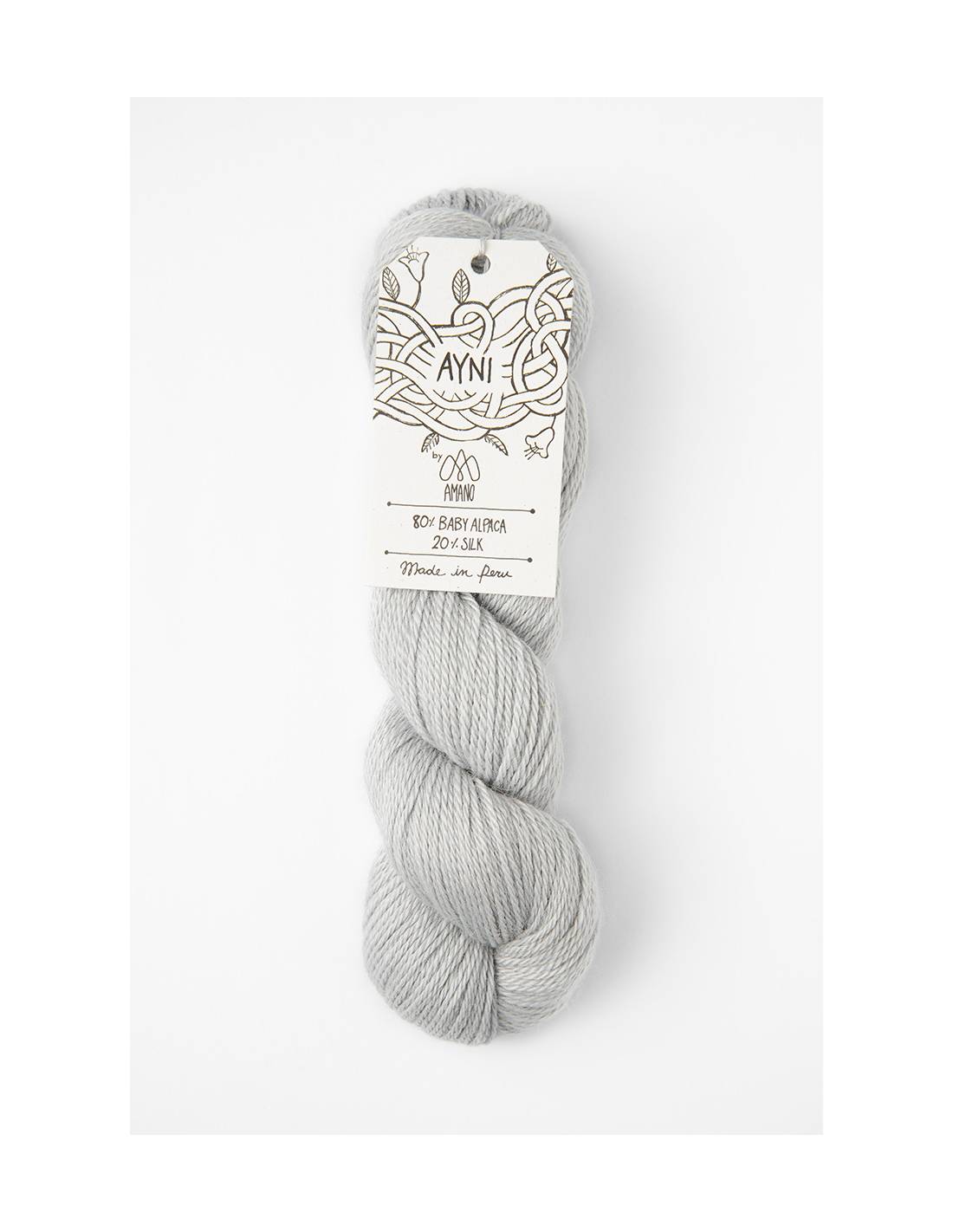 AYNI Amano | Lana Baby Alpaca y Seda para Tejer | Madeja 50g 12