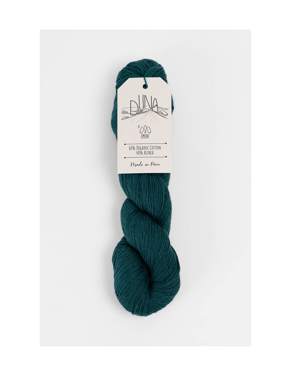 DUNA Amano | Hilo Algodón Orgánico y Alpaca para Tejer | Madeja 50g 10